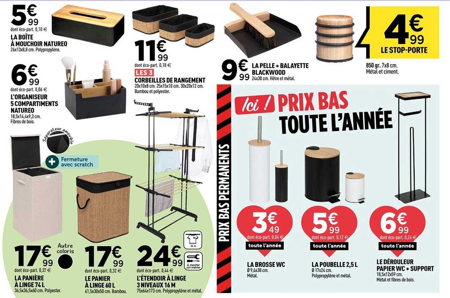 PRIX BAS TOUTE L'ANNÉE