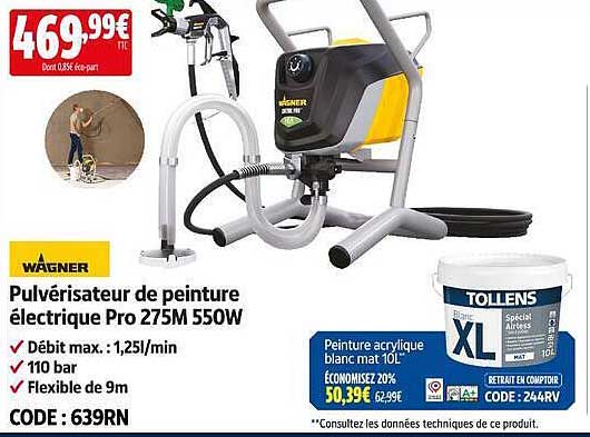 Pulvérisateur de peinture électrique Pro 275M 550W