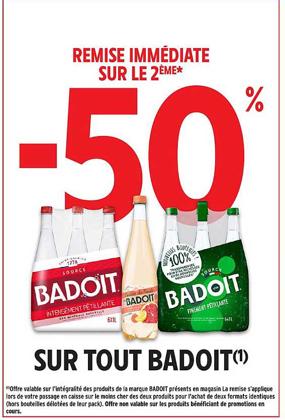 REMISE IMMÉDIATE SUR LE 2ÈME*