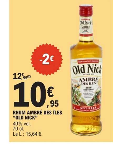 RHUM AMBRÉ DES ÎLES "OLD NICK"
