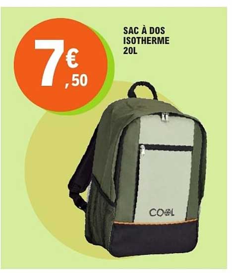 SAC À DOS ISOTHERME 20L