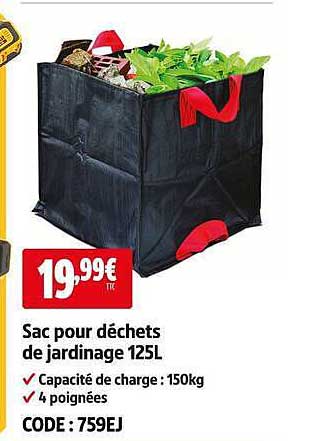 Sac pour déchets de jardinage 125L