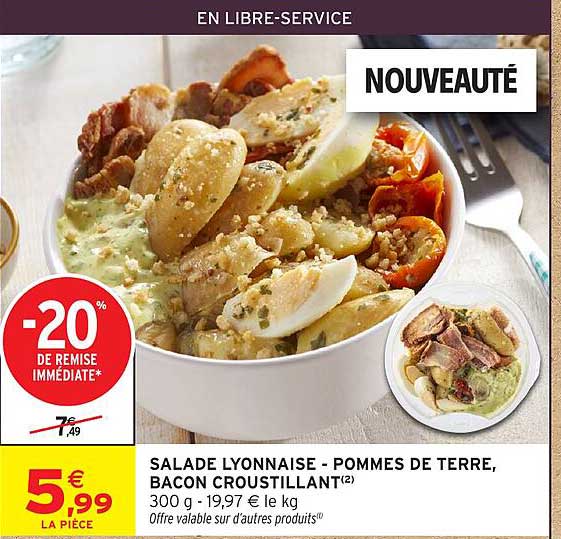 SALADE LYONNAISE - POMMES DE TERRE, BACON CROUSTILLANT(2)