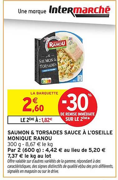 SAUMON & TORSADES SAUCE À L’OSEILLE MONIQUE RANOU