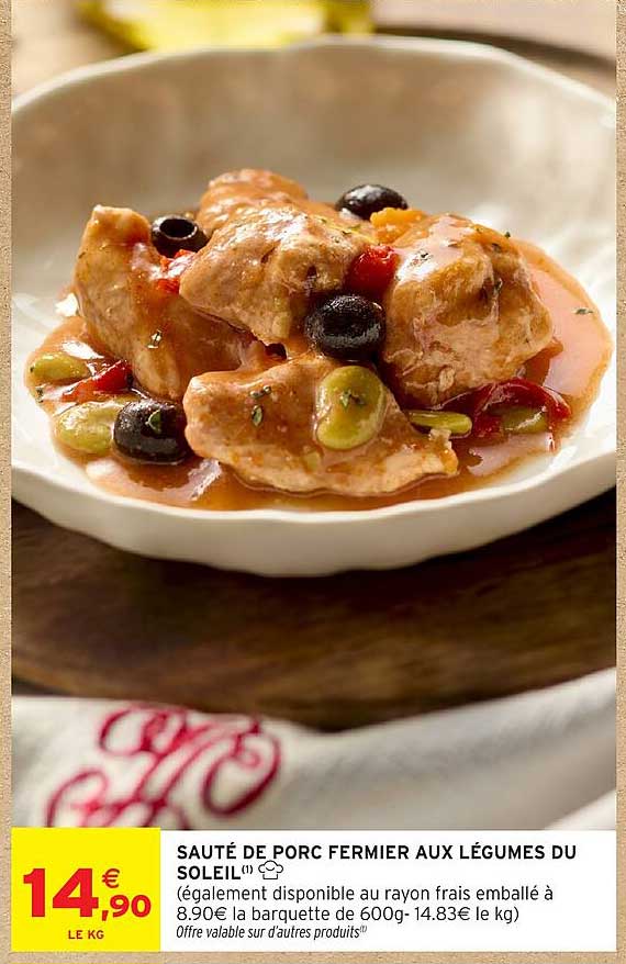 SAUTÉ DE PORC FERMIER AUX LÉGUMES DU SOLEIL