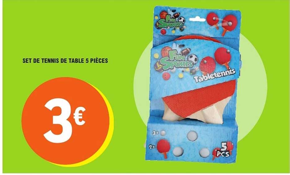 SET DE TENNIS DE TABLE 5 PIÈCES