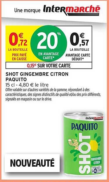SHOT GINGEMBRE CITRON PAQUITO