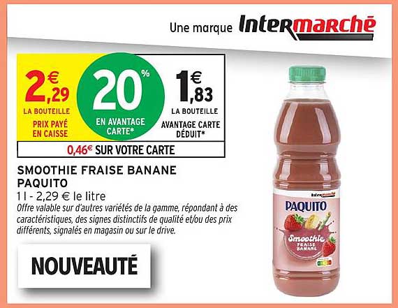 SMOOTHIE FRAISE BANANE PAQUITO