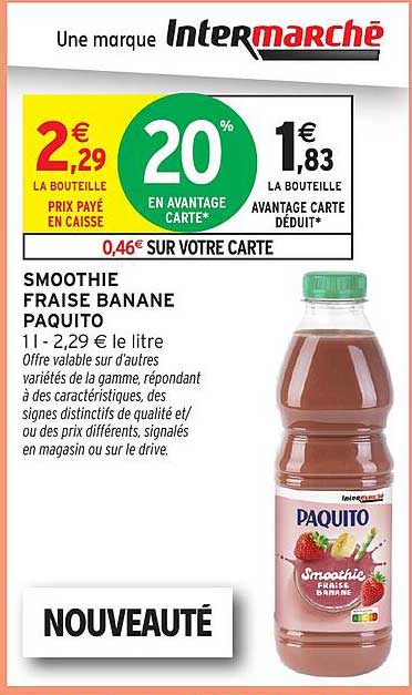 SMOOTHIE FRAISE BANANE PAQUITO