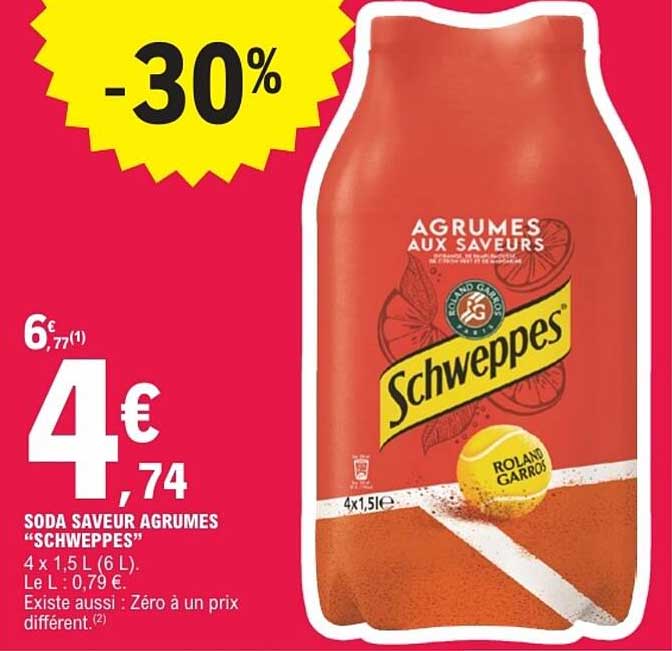 SODA SAVEUR AGRUMES “SCHWEPPES”