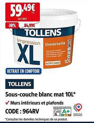 Sous-couche blanc mat 10L*
