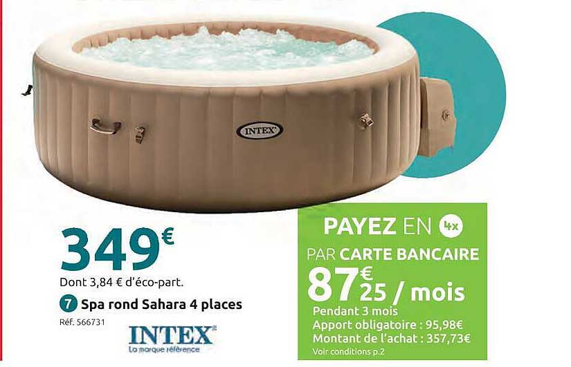 Spa rond Sahara 4 places