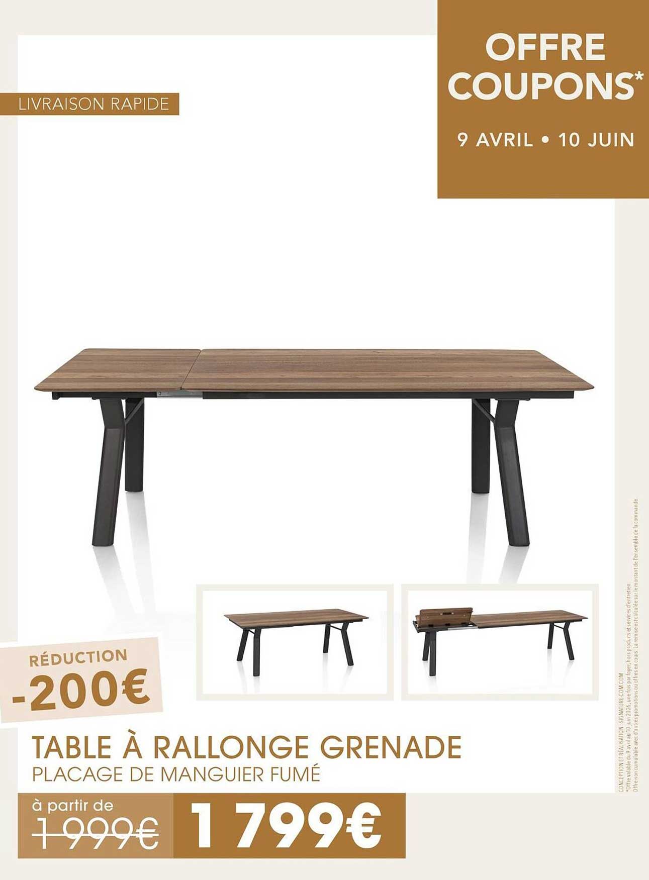 TABLE À RALLONGE GRENADE