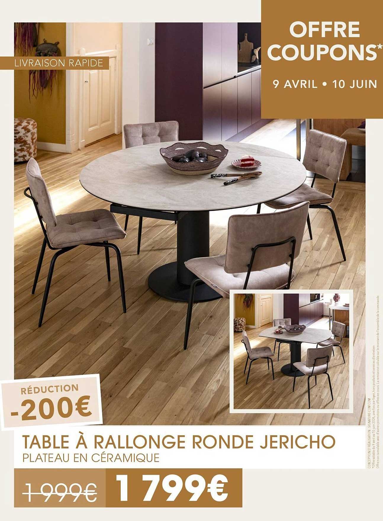TABLE À RALLONGE RONDE JERICHO