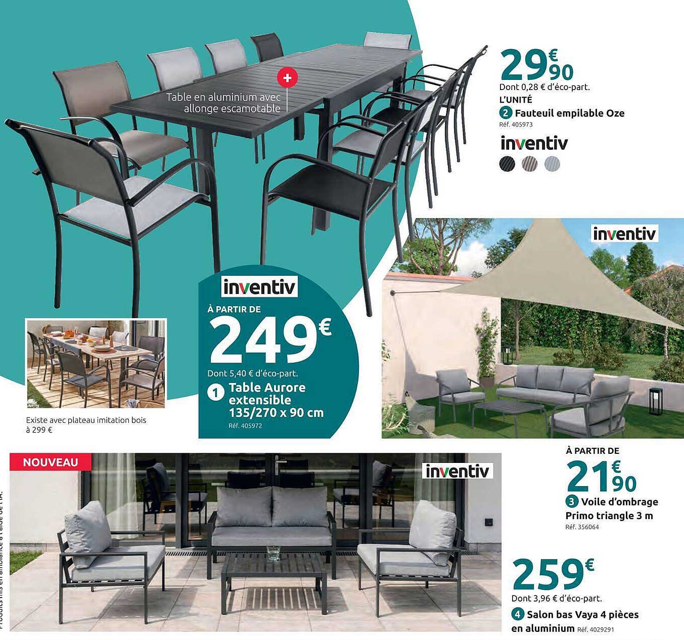 Table Aurore extensible 135/270 x 90 cm