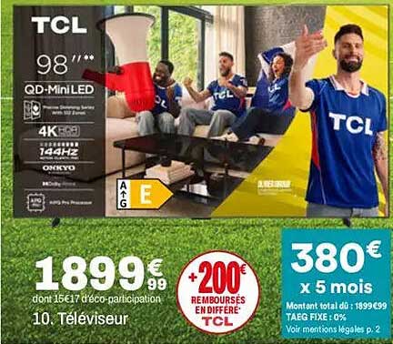 TCL 98" / 248 cm QD-Mini LED