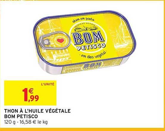 THON À L'HUILE VÉGÉTALE BOM PETISCO
