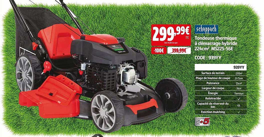Tondeuse thermique à démarrage hybride 224cm³ MS225 56E
