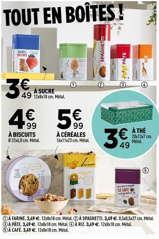 TOUT EN BOÎTES !