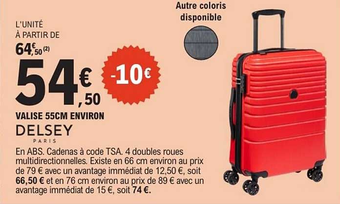VALISE 55CM ENVIRON DELSEY