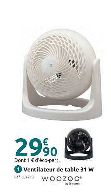 Ventilateur de table 31 W