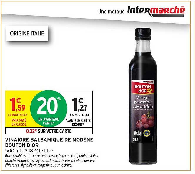 VINAIGRE BALSAMIQUE DE MODÈNE BOUTON D'OR