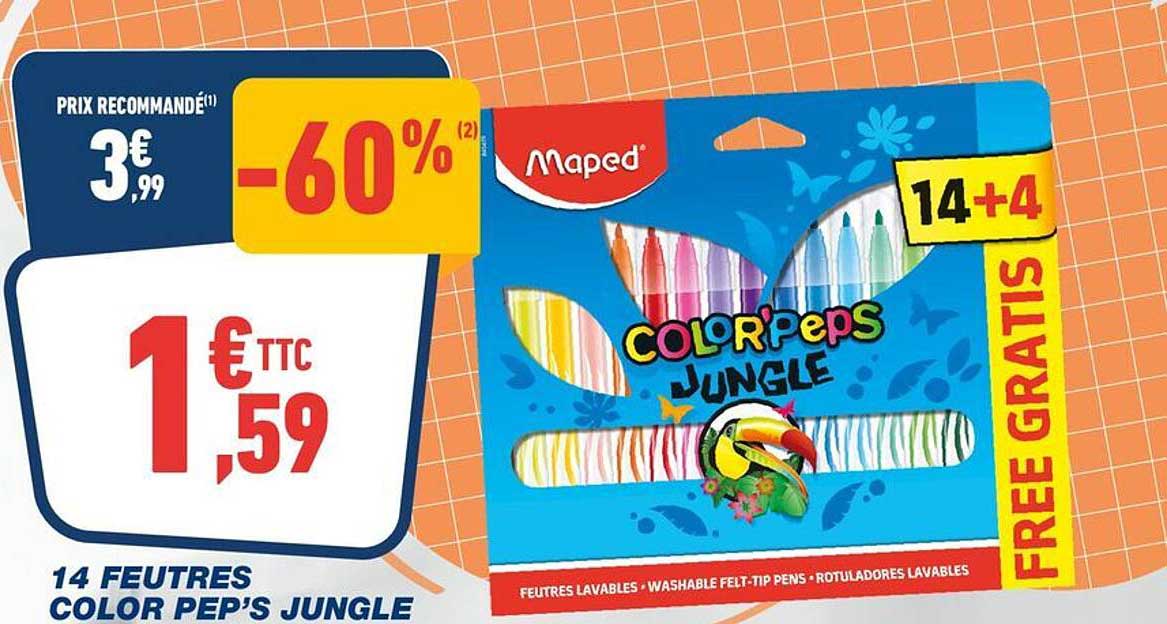 14 FEUTRES COLOR PEP'S JUNGLE