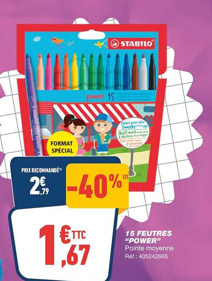 15 FEUTRES “POWER”