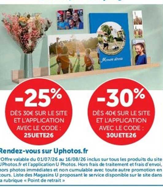 -25% DÈS 30€ SUR LE SITE ET L'APPLICATION AVEC LE CODE : 25UETE26