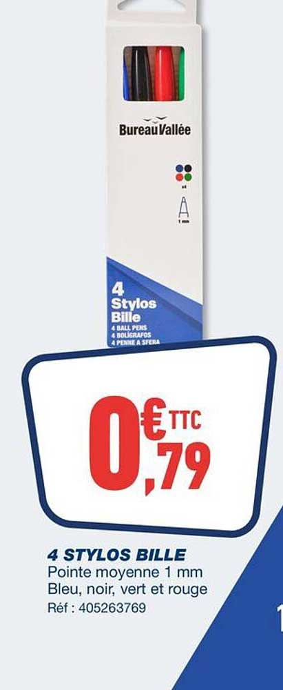 4 STYLOS BILLE