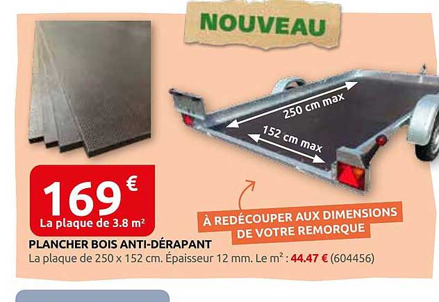 À DÉCOUPER AUX DIMENSIONS DE VOTRE REMORQUE