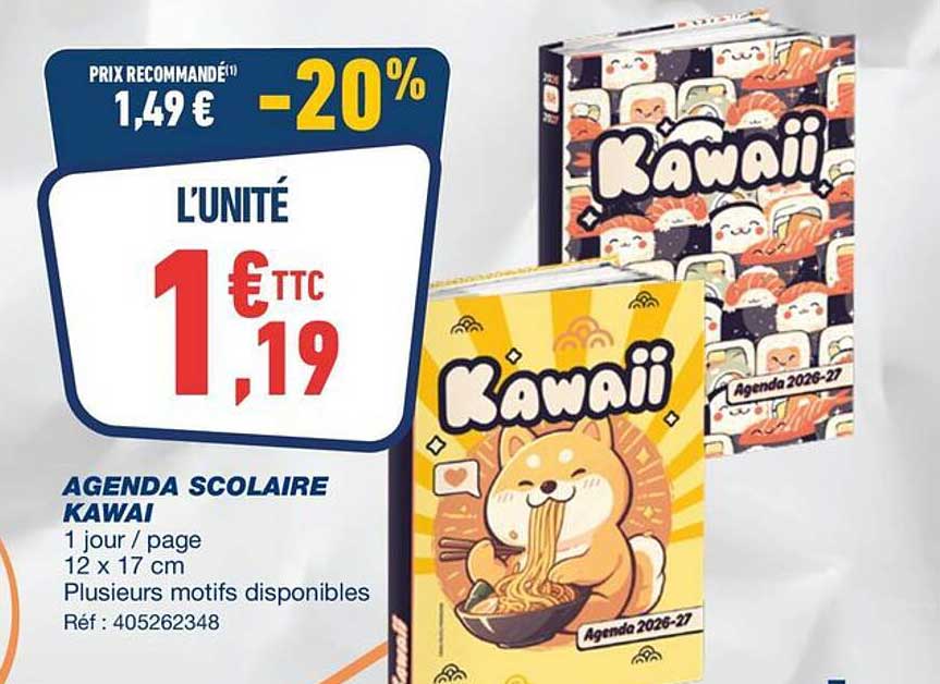AGENDA SCOLAIRE KAWAII
