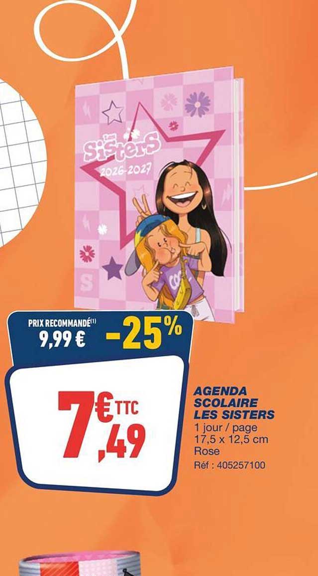 AGENDA SCOLAIRE LES SISTERS