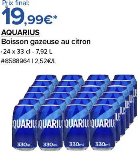AQUARIUS Boisson gazeuse au citron
