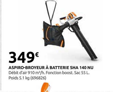 ASPIRO-BROYEUR À BATTERIE SHA 140 NU