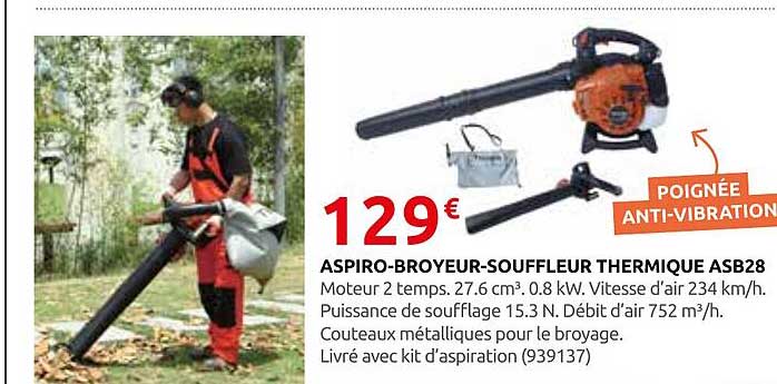 ASPIRO-BROYEUR-SOUFFLEUR THERMIQUE ASB28