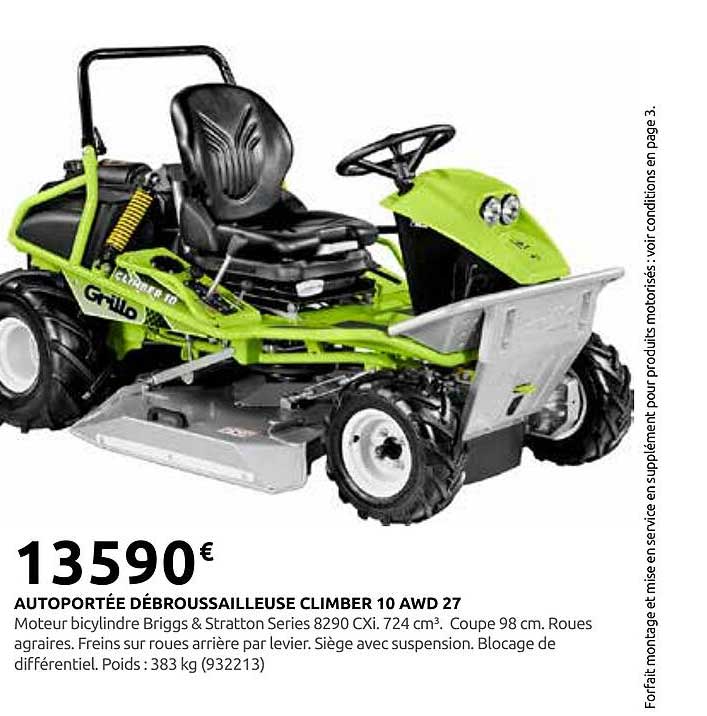 AUTOPORTÉE DÉBROUSAILLEUSE CLIMBER 10 AWD 27