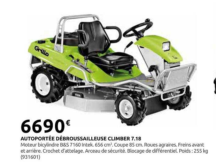AUTOPORTÉE DÉBROUSSAILLEUSE CLIMBER 7.18