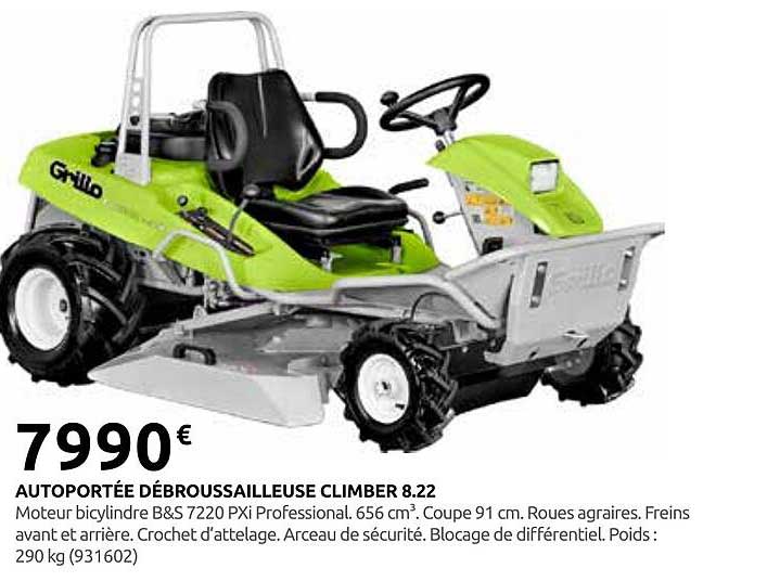 AUTOPORTÉE DÉBROUSSAILLEUSE CLIMBER 8.22