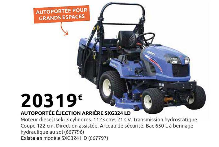 AUTOPORTÉE ÉJECTION ARRIÈRE SXG324 LD