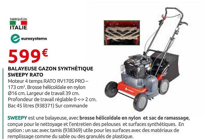 BALAYEUSE GAZON SYNTHÉTIQUE SWEEPY RATO