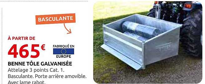 BENNE TÔLE GALVANISÉE