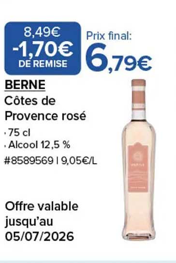 BERNE Côtes de Provence rosé