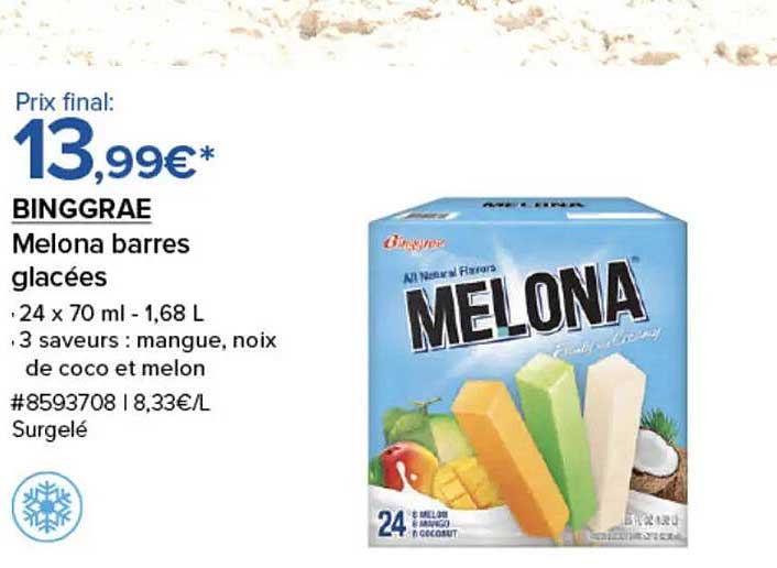 BINGGRAE Melona barres glacées
