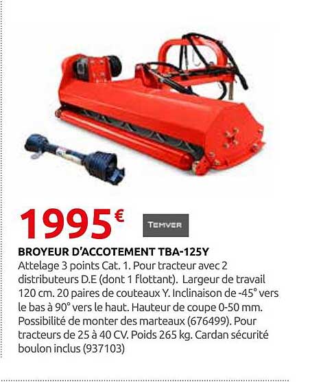 BROYEUR D'ACCOTEMENT TBA-125Y