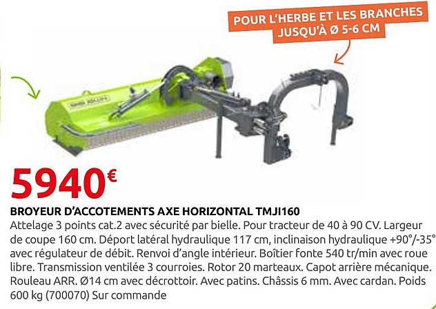 BROYEUR D’ACCOTEMENTS AXE HORIZONTAL TMJI160