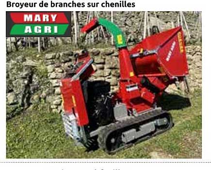 Broyeur de branches sur chenilles