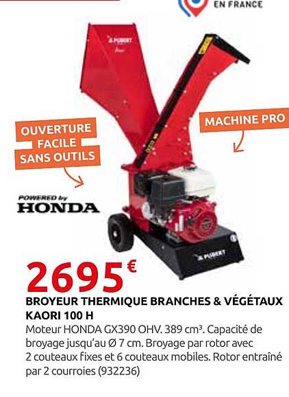 BROYEUR THERMIQUE BRANCHES & VÉGÉTAUX KAORI 100 H