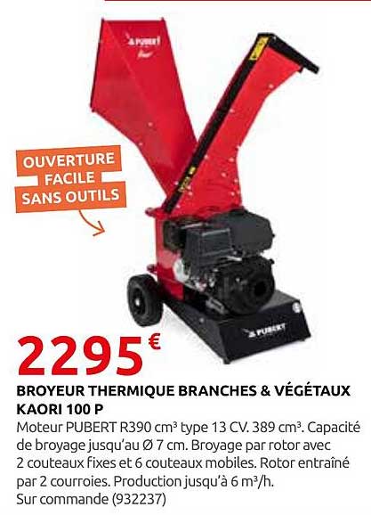 BROYEUR THERMIQUE BRANCHES & VÉGÉTAUX KAORI 100 P