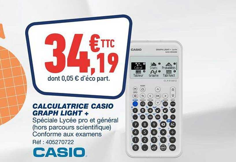 CALCULATRICE CASIO GRAPH LIGHT +